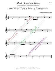 "We Wish You a Merry Christmas" Music Format