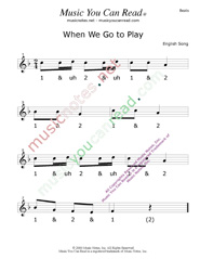 Click to enlarge: "When We Go To Play" Beats Format