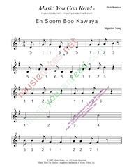 Click to Enlarge: "Eh Soom Boo Kawaya" Pitch Number Format
