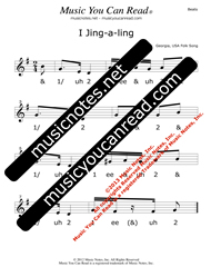 Click to enlarge: "I Jing-a-ling" Beats Format
