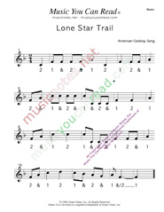 Click to enlarge: "Lone Star Trail" Beats Format