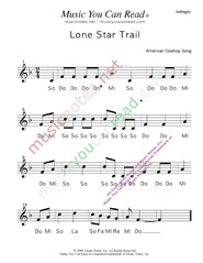 Click to Enlarge: "Lone Star Trail" Solfeggio Format