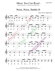 Click to Enlarge: "Pizza, Pizza, Daddy-O" Letter Names Format