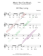 Click to Enlarge: "All Day Long" Rhythm Format