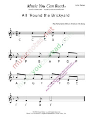 Click to Enlarge: "All 'Round the Brickyard" Letter Names Format