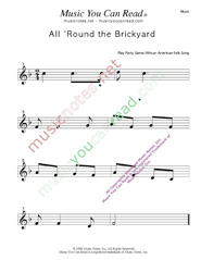 "All 'Round the Brickyard" Music Format