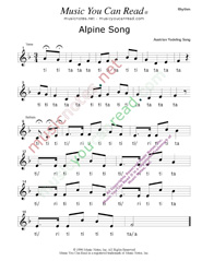 Click to Enlarge: "Alpine Song" Rhythm Format