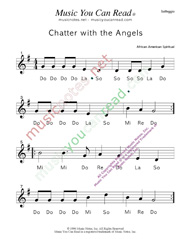 Click to Enlarge: "Chatter with the Angels" Solfeggio Format