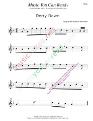 "Derry Down" Music Format