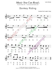 Click to Enlarge: "Donkey Riding" Letter Names Format