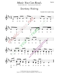 Click to Enlarge: "Donkey Riding" Rhythm Format