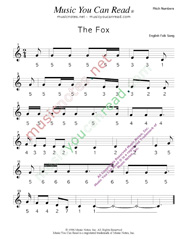 Click to Enlarge: "The Fox" Pitch Number Format