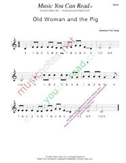 Click to enlarge: "Old Woman and the Pig" Beats Format
