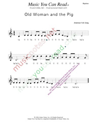 Click to Enlarge: "Old Woman and the Pig" Rhythm Format