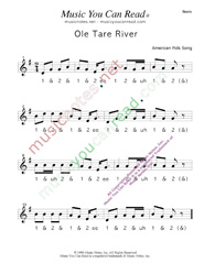 Click to enlarge: "Ole Tar River" Beats Format