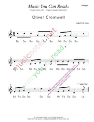 Click to Enlarge: "Oliver Cromwell" Solfeggio Format