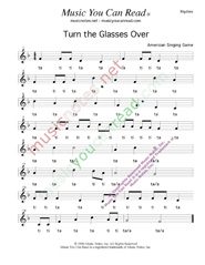 Click to Enlarge: "Turn the Glasses Over" Rhythm Format