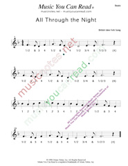 Click to enlarge: "All Through the Night," Beats Format