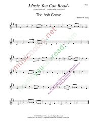 "The Ash Grove," Music Format