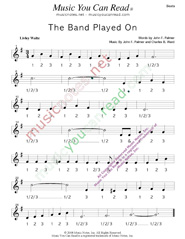 Click to enlarge: "The Band Played On," Beats Format