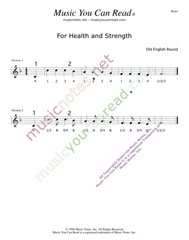 Click to enlarge: "For Health and Strength," Beats Format
