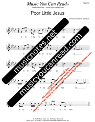 Click to Enlarge: "Poor Little Jesus" Rhythm Format