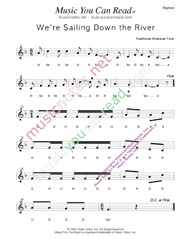 Click to Enlarge: "We're Sailing Down the River," Rhythm Format