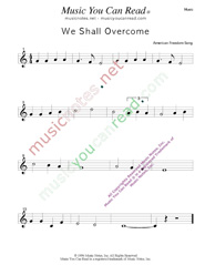 "We Shall Overcome," Music Format