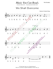 Click to Enlarge: "We Shall Overcome," Pitch Number Format