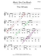 Click to Enlarge: "The Whale," Solfeggio Format