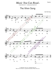 Click to Enlarge: "The Wren Song," Rhythm Format
