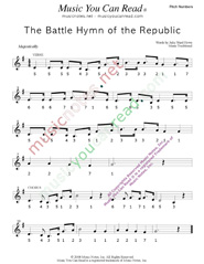 Click to Enlarge: "Battle Hymn of the Republic," Pitch Number Format