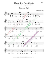 Click to enlarge: "Doney Gal," Beats Format