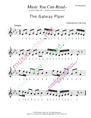 Click to Enlarge: "The Galway Piper," Pitch Number Format