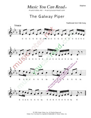 Click to Enlarge: "The Galway Piper," Rhythm Format