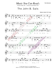 Click to Enlarge: "The John B. Sails," Pitch Number Format