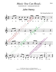 Click to enlarge: "John Henry," Beats Format