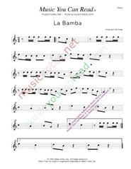 "La Bamba," Music Format