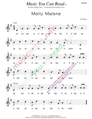 Click to Enlarge: "Molly Malone," Rhythm Format