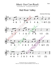 Click to enlarge: "Red River Valley," Beats Format