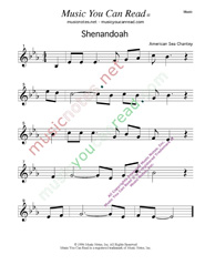 "Shenandoah," Music Format