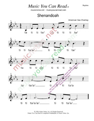 Click to Enlarge: "Shenandoah," Rhythm Format