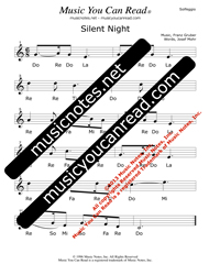 Click to Enlarge: "Silent Night" Solfeggio Format