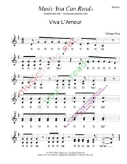 Click to Enlarge: "Viva L'Amour," Rhythm Format